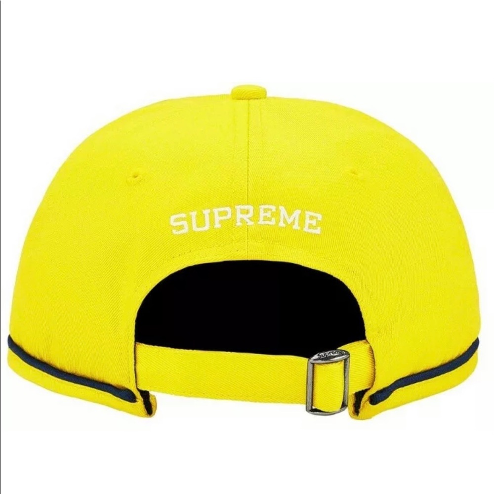 Supreme Authentic 6-Panel Cap Hat Bright Yellow - Picture 3 of 9